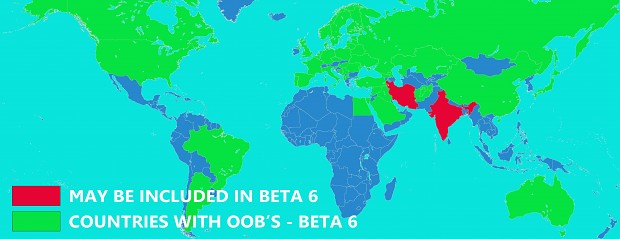Beta 6 - Countries with complete Orders of Battle
