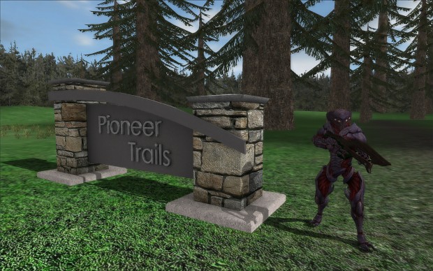 Pioneer Trails - Park Sign