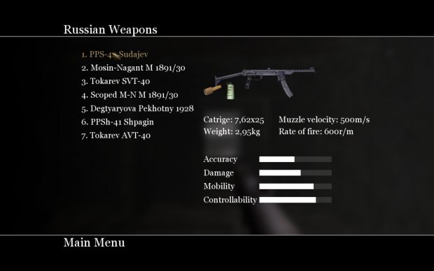New weapon select menu