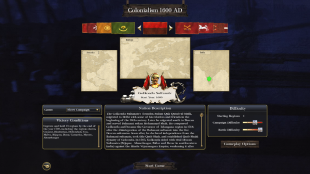Golkonda Sultanate - new faction