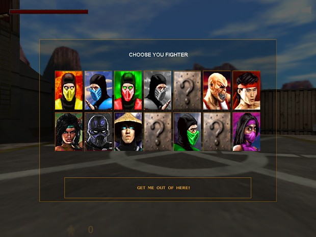 Mortal Kombat TEST Screen
