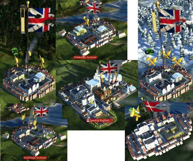 New British and Danish building models