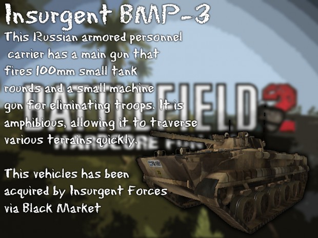 New Vehicles: Insurgent BMP-3