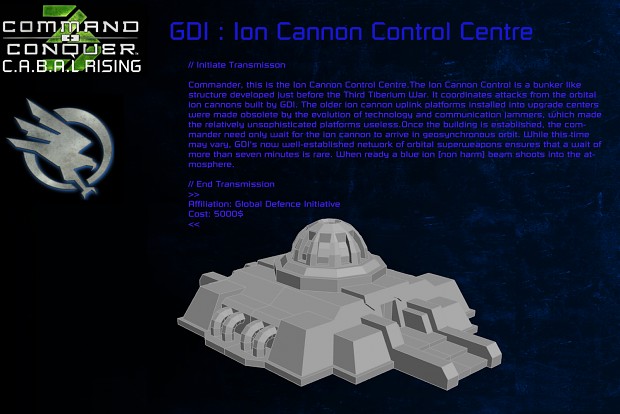 GDI Faction Ion Control Centre Intel