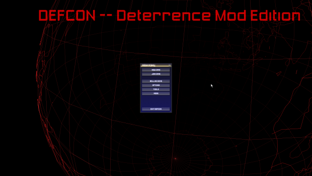Defcon Deterrence Mod mainscreen