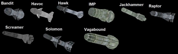Retextured missiles from StarLancer