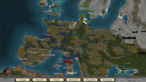 mount and blade fire and sword europe map