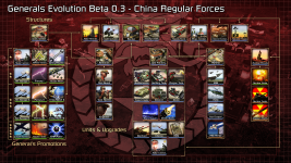 [ Generals Evolution ] Beta 0.3 - China Tech Tree