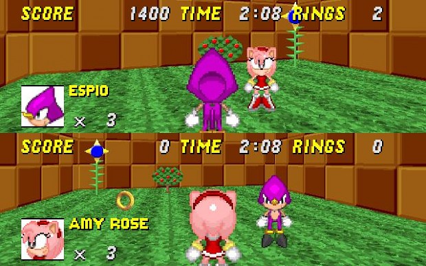 Espio And Amy in game!