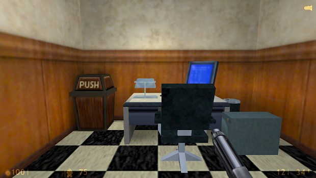 In game screenshots including Luther's office