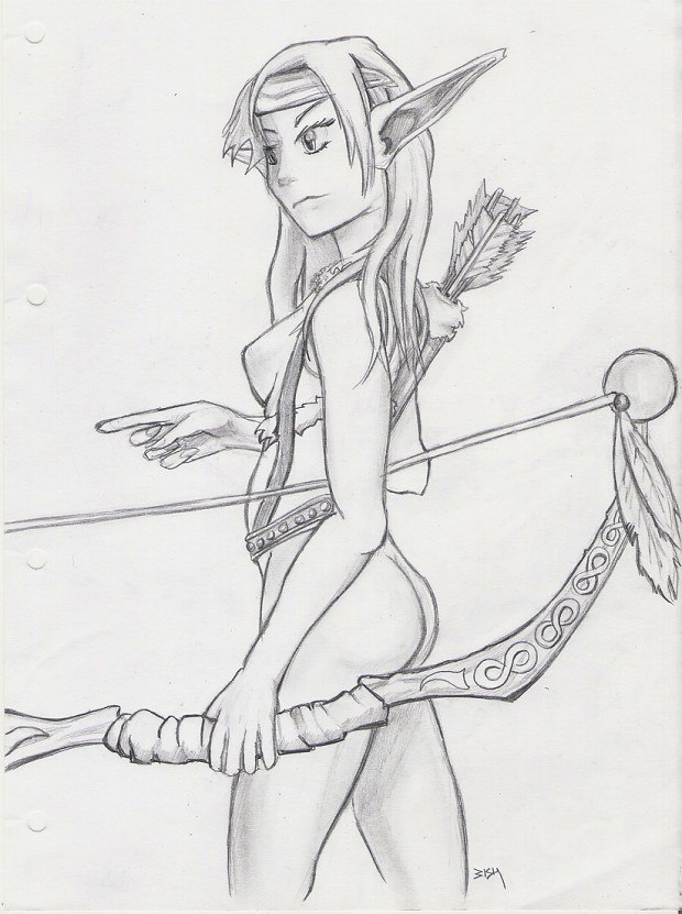 Huntress Commander Sketch