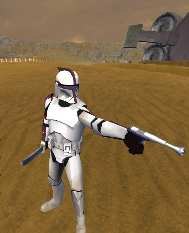 Trooper with vibrosword and pistol