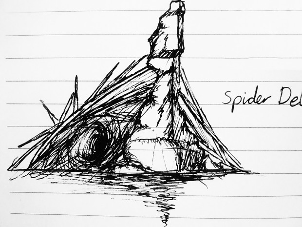 Concept Sketches: Dûrchîn Faction Spider Delving