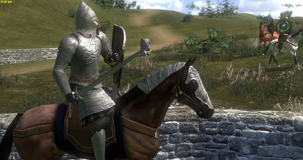 Gondorian Knight with a couple of Rohirrim