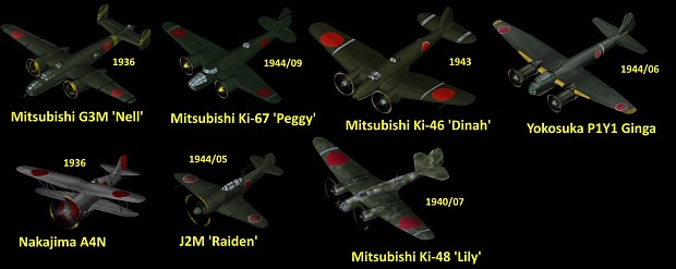Additional Japanese Aircraft