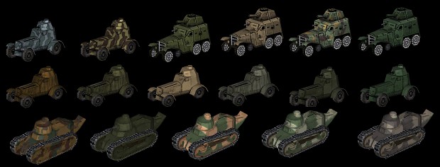 Generic units and vehicle skins assigned by BIOME