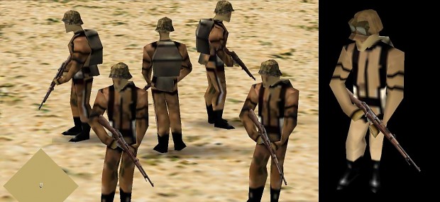 new German desert infantry models