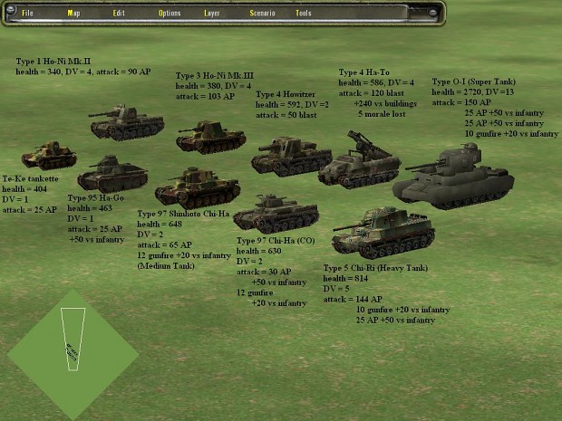 Revised Japanese tanks