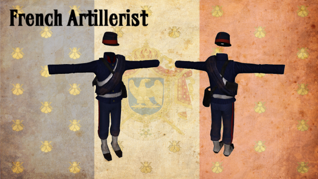 French Artillerist, Swords and officer.