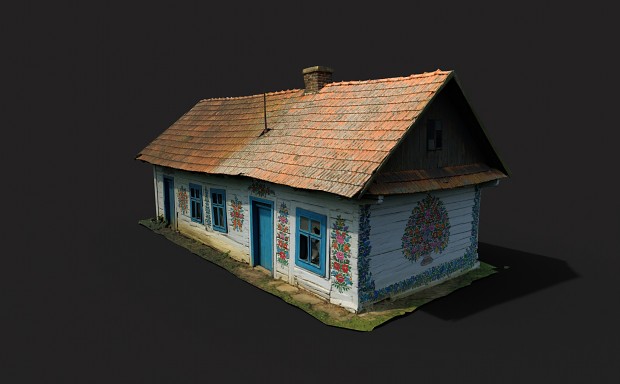 old home low poly model