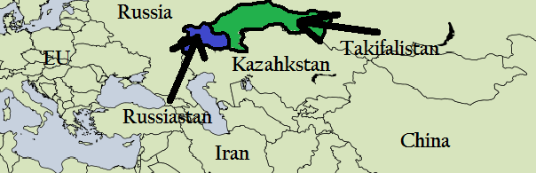 Map of Russiastan and Takifalistan