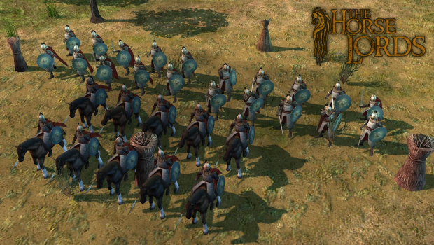 Theoden and the Royal Guard In Game