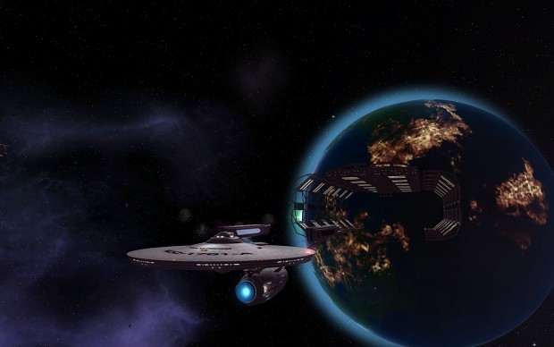 The Enterprise leaves drydock