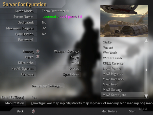 cod4 modern warfare server