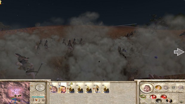 Heavy Peltasts Charge under heavy fire