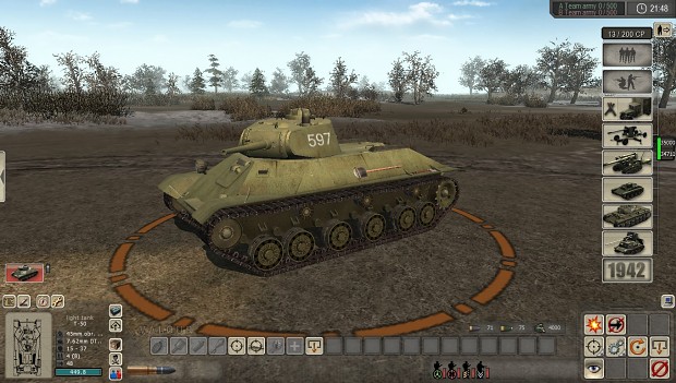 T-50 light tank with new skin