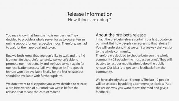 Release information