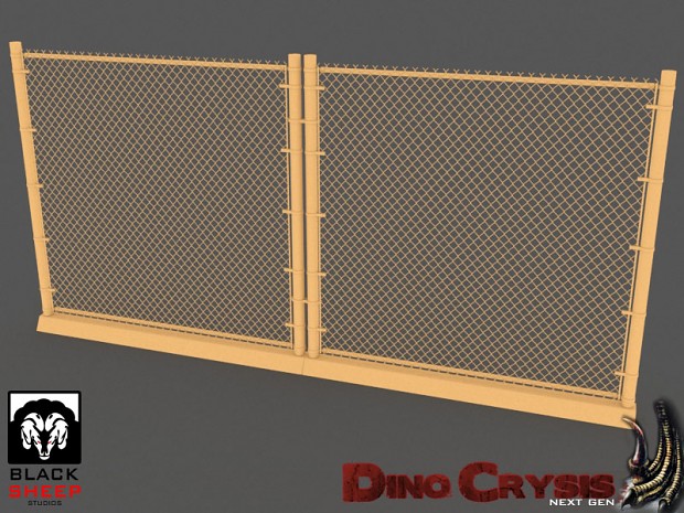 Chain Link Fence High Poly