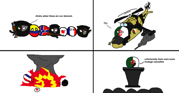 Algerian Army vs Terrorist Polandball