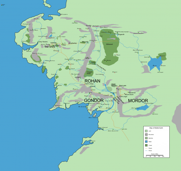 The Map of Middle-Earth