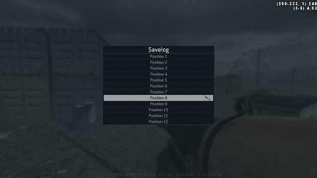 Ingame menus