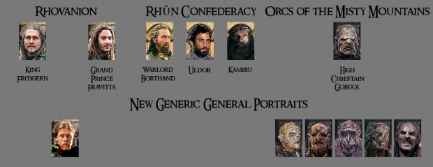 Rhovanion, Rhûn and Orcs Custom Portraits Preview
