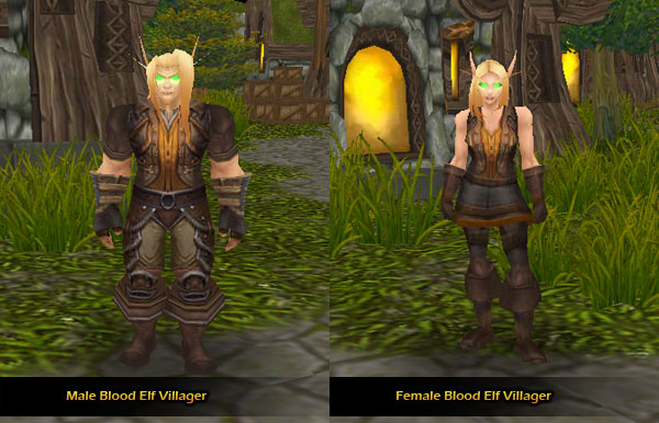 New Blood Elf Male and Female Villager