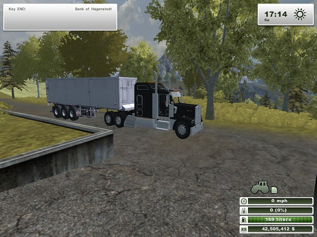 Kenworth W900 attached to ingame semi tipper.