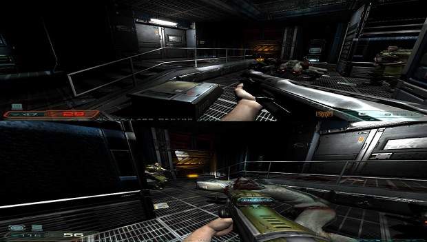 Screenshot image - Doom 3 Splitscreen Edition mod for Doom III - Mod DB