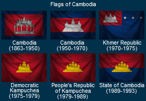 Cambodia: Red and blue