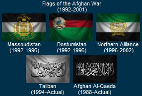 Flags of the 1992-2001 Afghan War