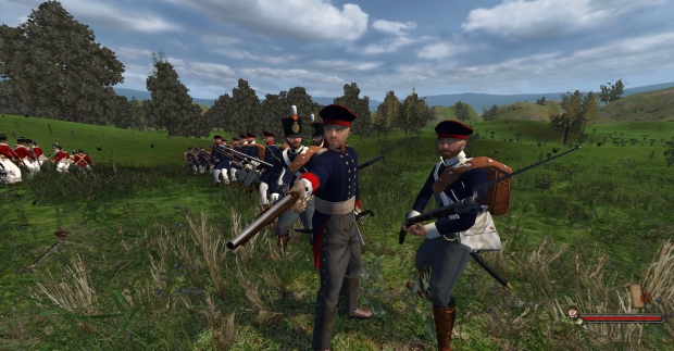 Prussian Officer Posing With Various Infantries