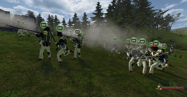 Dutch Infantry charging a hill