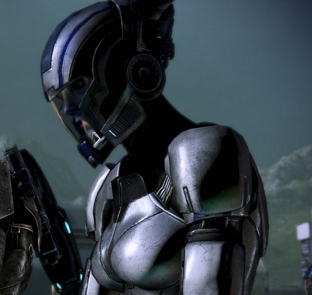 Liara Helmet and Default Armor modded