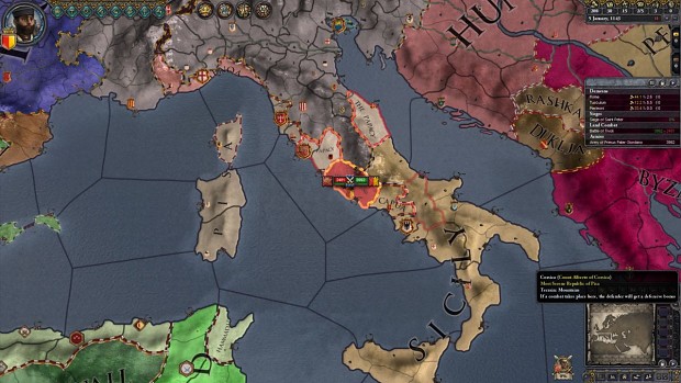 The Commune of Rome in the Starting Scenario