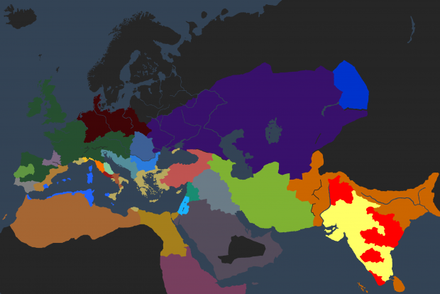 screenshot of the religion map mode