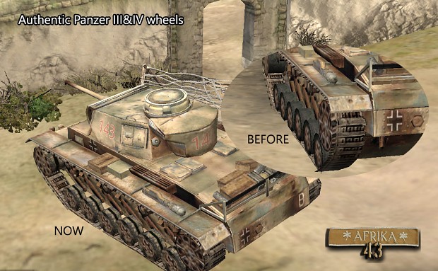 Panzer III & IV new wheels.