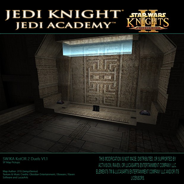 SW Jedi Knight: Jedi Academy - Kotor 2 Duels SP Map Pickups