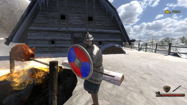 Blue and Red Shield