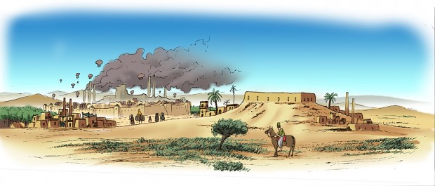 Desert Settlement Concept Art